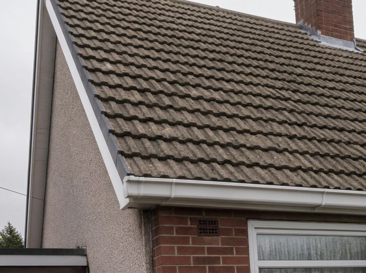 Tiled roof moss removal · Blackpool after restoration