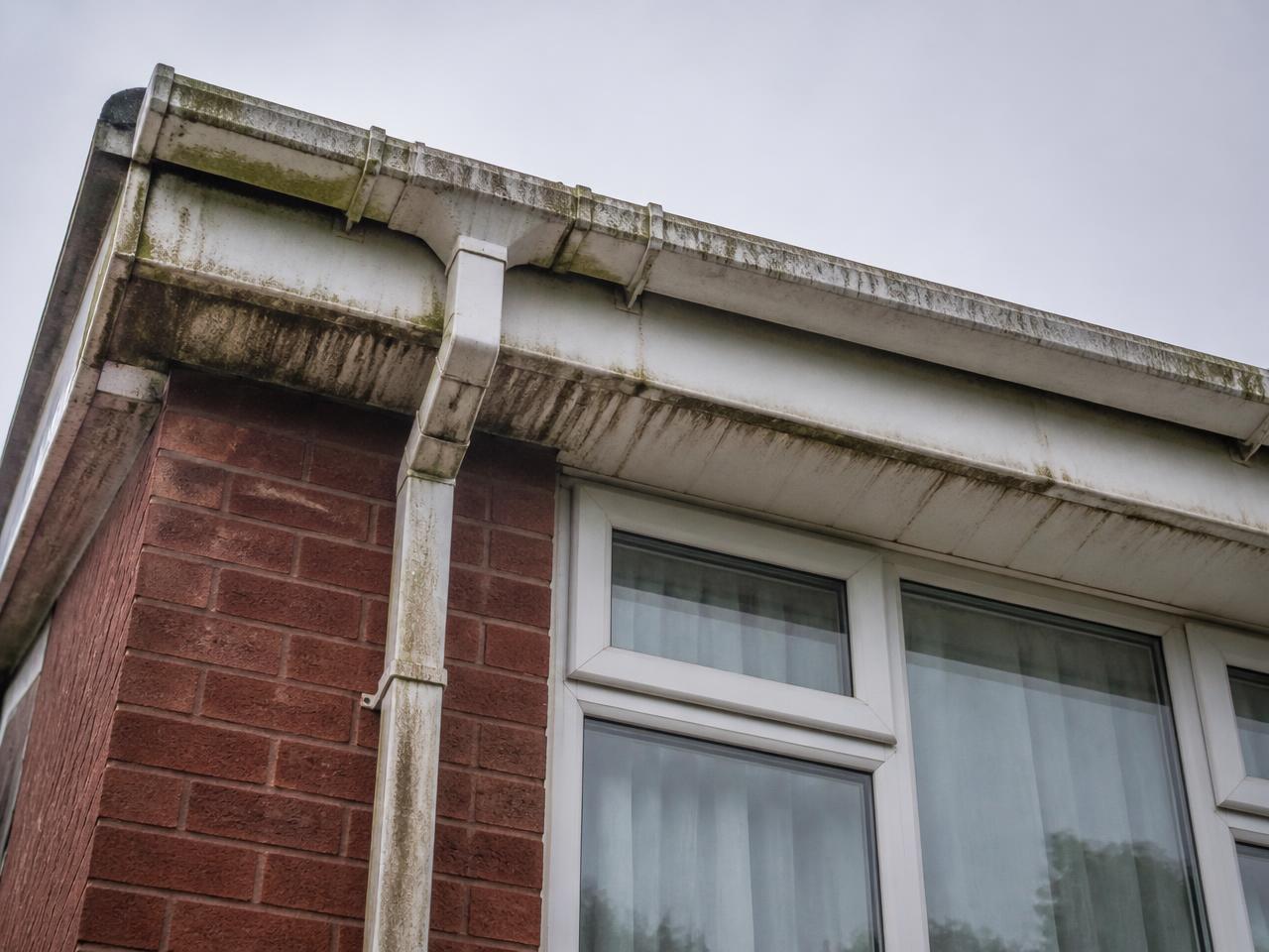uPVC fascia & guttering · St Anne's before restoration