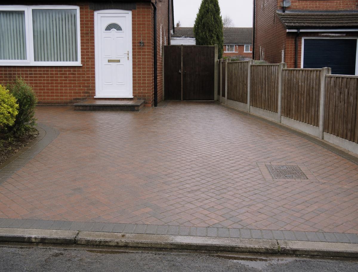 Restored paving driveway