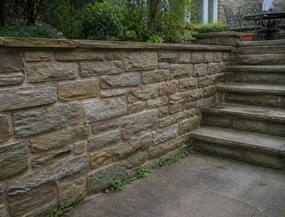 Restored natural stonework